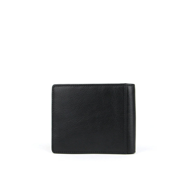 Picard Urban Men's Bifold Leather Wallet with Centre Flap and Window Slot (Black)