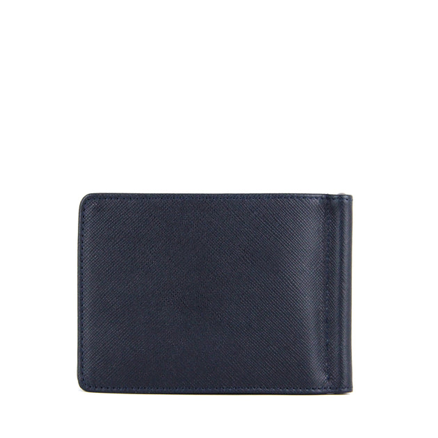 Picard Saffiano Men's Bifold Leather Wallet with Money Clip(Navy ...